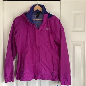 The North Face Magenta Jacket with Blue Lining